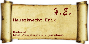 Hauszknecht Erik névjegykártya