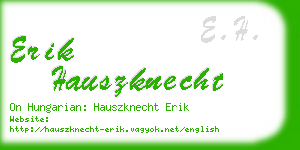 erik hauszknecht business card